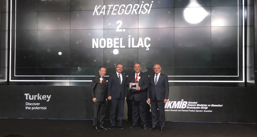 İKMİB "2017 İKMİB İhracatın Yıldızları" Ödül Töreninde, Nobel İlaç "Eczacılık Ürünleri" Kategorisinde 2. Oldu