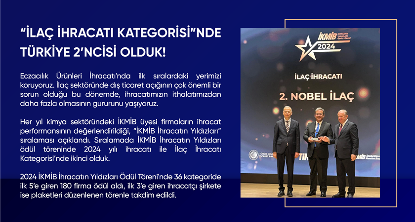 İKMİB “İlaç İhracatı Kategorisi”nde Türkiye 2’ncisi olduk